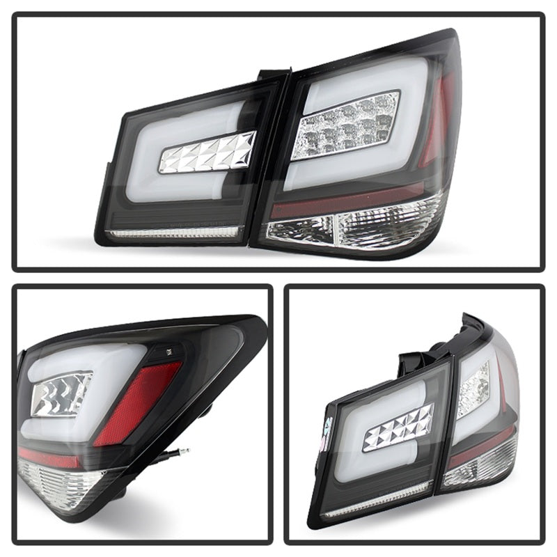 SPYDER 5076595 FITS: Chevy Cruze 2011-2014 Light Bar LED Tail Lights Black ALT-YD-CCRZ11-LBLED-BK Tail Lights