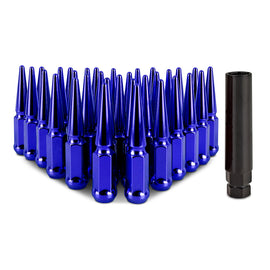Mishimoto MMLG-SP1415-32BL FITS: Lug Nuts FITS: Lug Nuts FITS: Steel Spiked Lug Nuts M14 x 1.5 32pc Set Blue Lug Nuts
