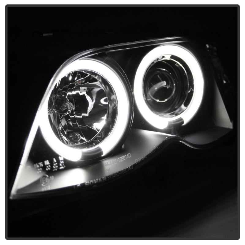 SPYDER 5042415 FITS: BMW E46 3-Series 02-05 4DR Projector Headlights 1PC LED Halo Blk PRO-YD-BMWE4602-4D-AM-BK Headlights
