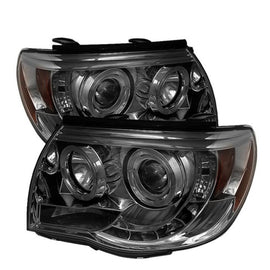 SPYDER 5011930 FITS: Toyota Tacoma 05-11 Projector Headlights LED Halo LED Smoke High H1 Low H1 PRO-YD-TT05-HL-SM Headlights