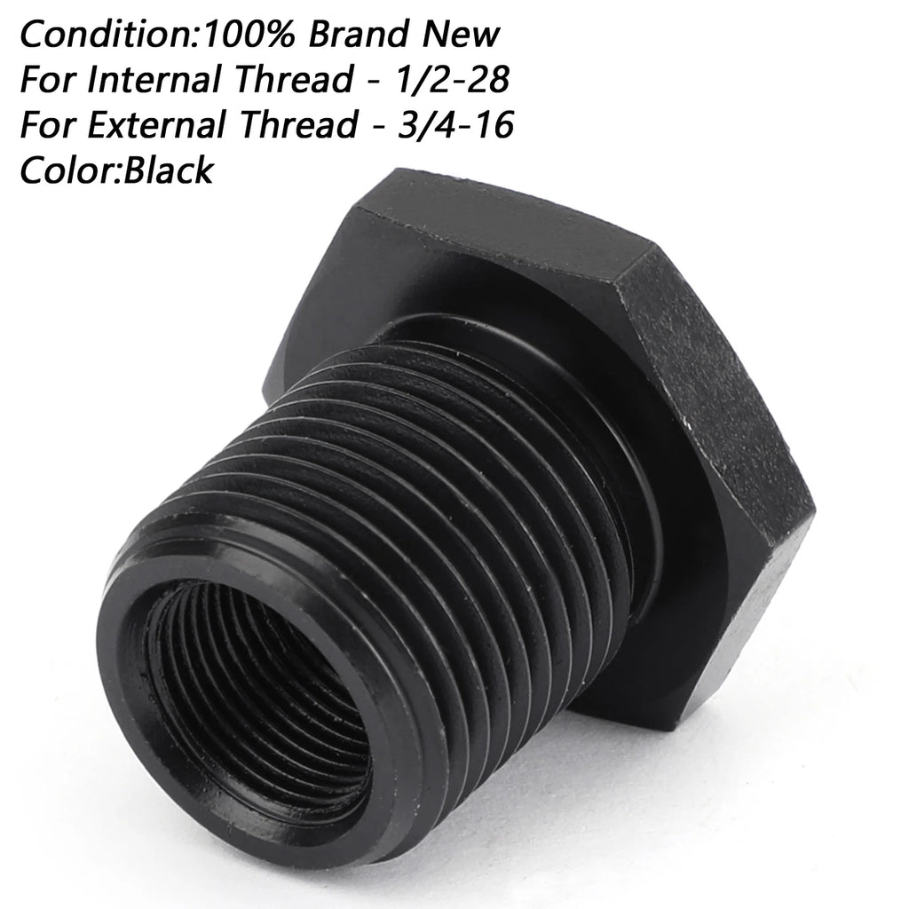 1/2-28 To 3/4-16 Oil Filter Threaded Adapter 6061-T6 Aircraft Aluminum