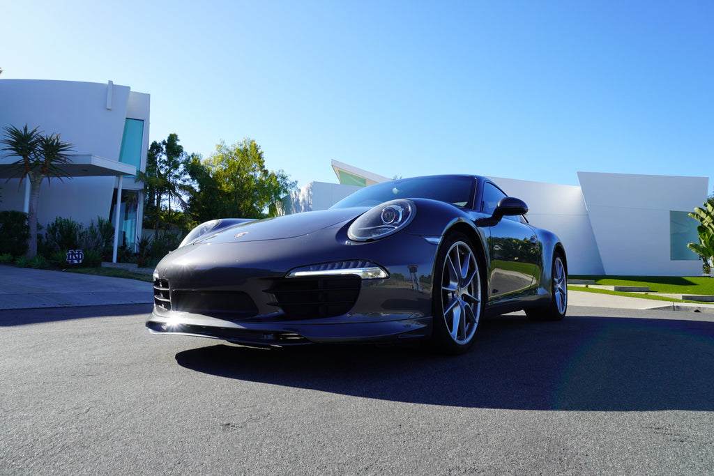 Porsche 991 Carrera Euro GT chin spoiler by BetterBodies Motorsport, polyurethane front lip splitter for 2012–2015 models.