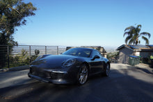 Load image into Gallery viewer, Porsche 991 Carrera Euro GT chin spoiler front bumper splitter in polyurethane, installed on 2012–2015 model, by BetterBodies Motorsport.