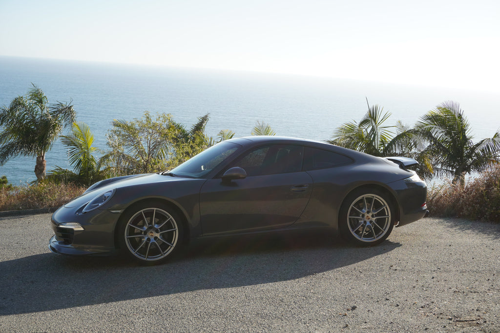 Porsche 991 Carrera Euro GT chin spoiler in polyurethane, front bumper splitter for 2012–2015 models, by BetterBodies Motorsport.