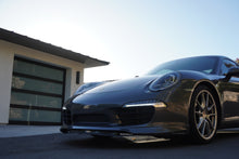 Load image into Gallery viewer, Porsche 991 Carrera Euro GT chin spoiler by BetterBodies Motorsport, polyurethane front lip splitter for 2012-2015 models.