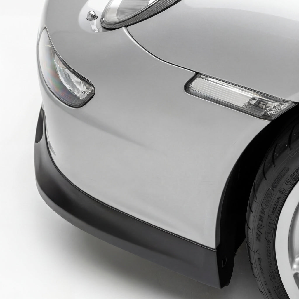 Porsche 997.1 Carrera GT3-style front spoiler lip in polyurethane, designed for 2005–2008 models, by BetterBodies Motorsport.