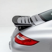 Load image into Gallery viewer, Porsche 997 Carrera GT3TEK rear wing by BetterBodies Motorsport, polyurethane ducktail spoiler on a 2005–2012 sports car.