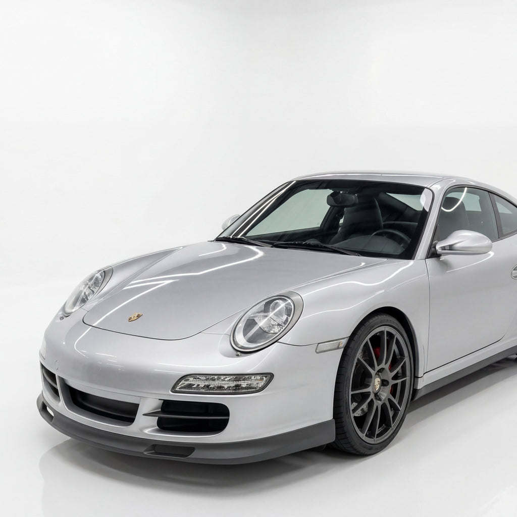 Porsche 997.1 Carrera GT3-style front spoiler lip in polyurethane, designed for 2005–2008 models, by BetterBodies Motorsport.