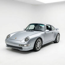 Load image into Gallery viewer, Porsche 993 RS style front splitters in polyurethane for 1995-1998, installed on a sports car, enhancing aerodynamic performance.
