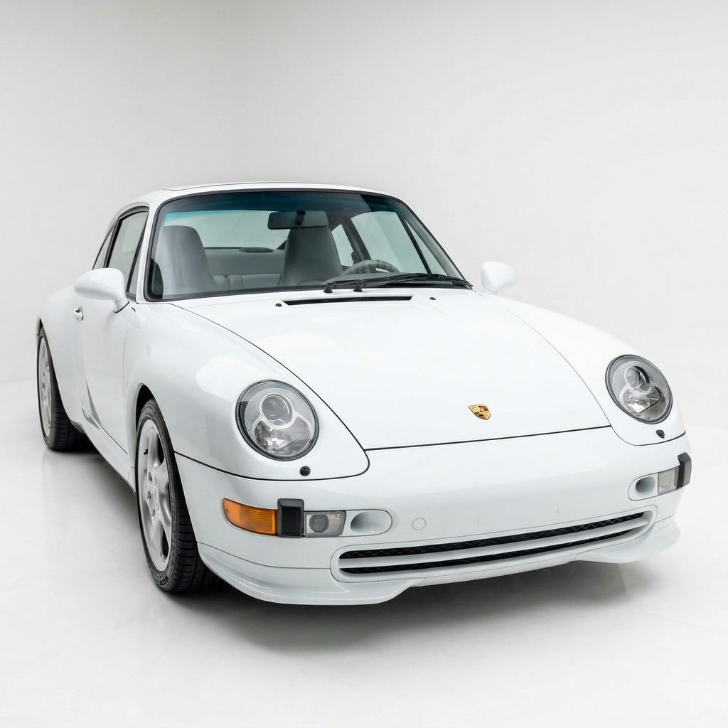 Porsche 993 RS style front splitters made of polyurethane for 1995-1998 models, designed for aerodynamic upgrade.