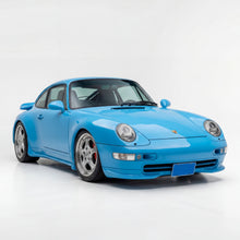 Load image into Gallery viewer, Porsche 993 RS style front splitters by BetterBodies Motorsport, polyurethane aero upgrade for 1995–1998 models, shown on car.