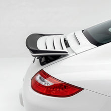 Load image into Gallery viewer, BetterBodies Motorsport Porsche 997 Carrera GT3TEK polyurethane rear wing ducktail spoiler on a sports car.