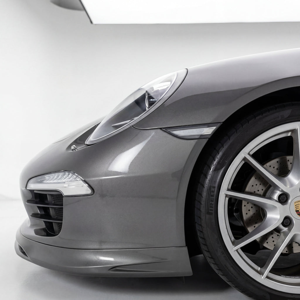 Porsche 991 Carrera Euro GT Chin Spoiler by BetterBodies Motorsport, polyurethane front lip splitter for 2012-2015 models.