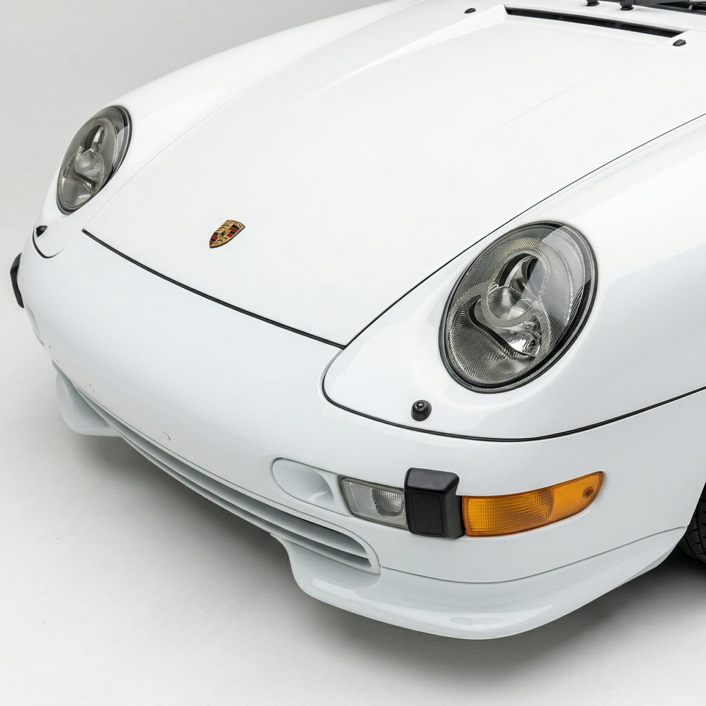 Porsche 993 RS style front splitters by BetterBodies Motorsport in polyurethane for 1995-1998 Porsche 993 models.