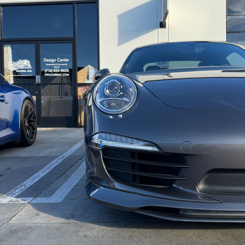 Porsche 991 Carrera Euro GT chin spoiler by BetterBodies Motorsport, polyurethane front lip splitter for 2012-2015 Porsche 991.