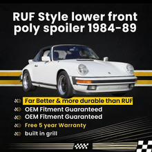 Load image into Gallery viewer, Yellow Bird-style front spoiler for Porsche 911 RUF narrow body, made of polyurethane, designed for 1974–1989 models by BetterBodies Motorsport.