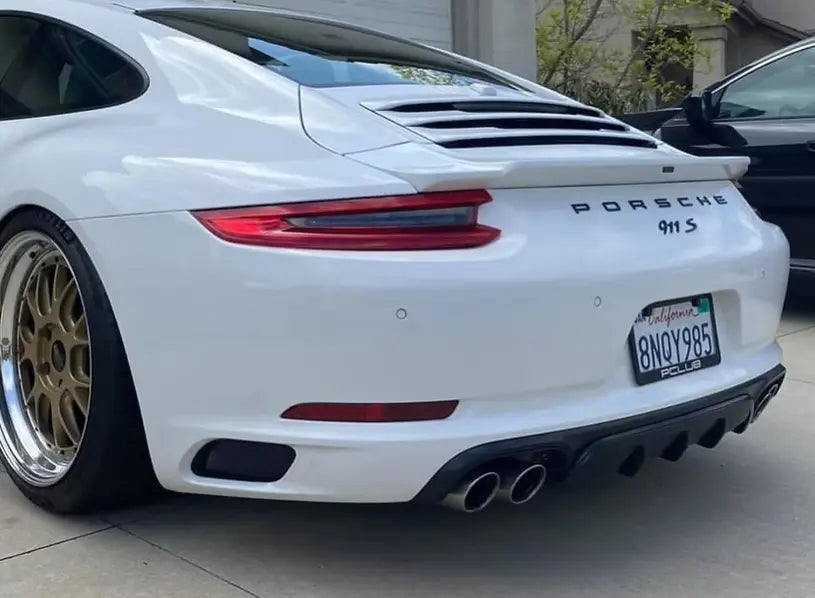 Porsche 991 Carrera rear polyurethane diffuser, upgrade part for 2012-2015 models, by BetterBodies Motorsport.