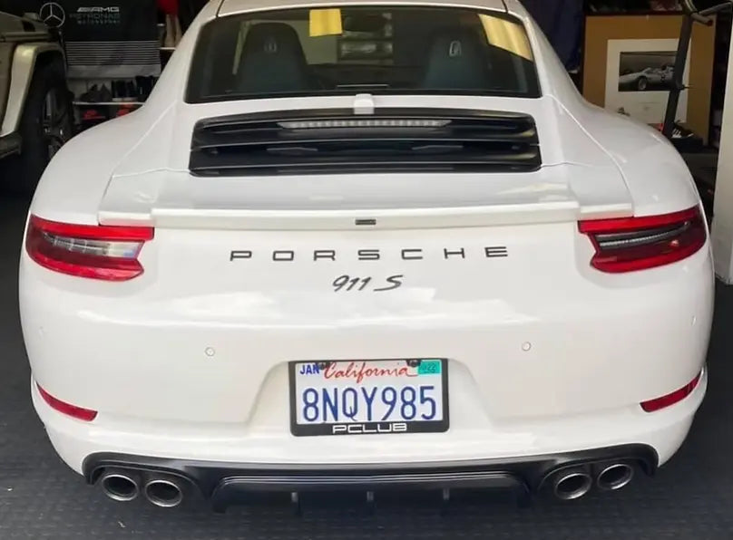 Porsche 991 Carrera rear polyurethane diffuser upgrade by BetterBodies Motorsport, designed for 2012–2015 models.