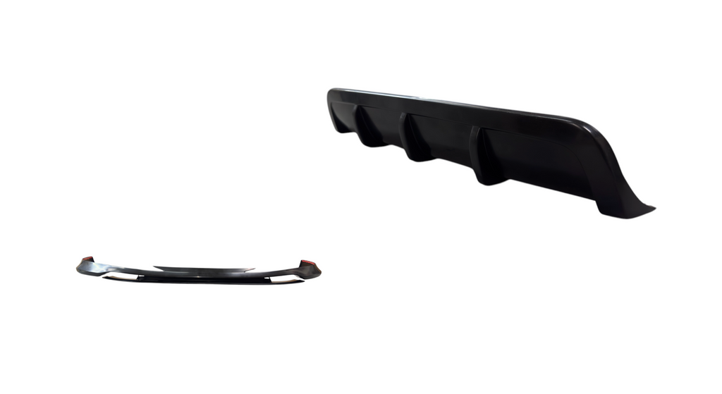 BetterBodies Motorsport Porsche 991.1 Aero Kit front lip and rear diffuser for 2012-2016 model, showing aerodynamic enhancements.
