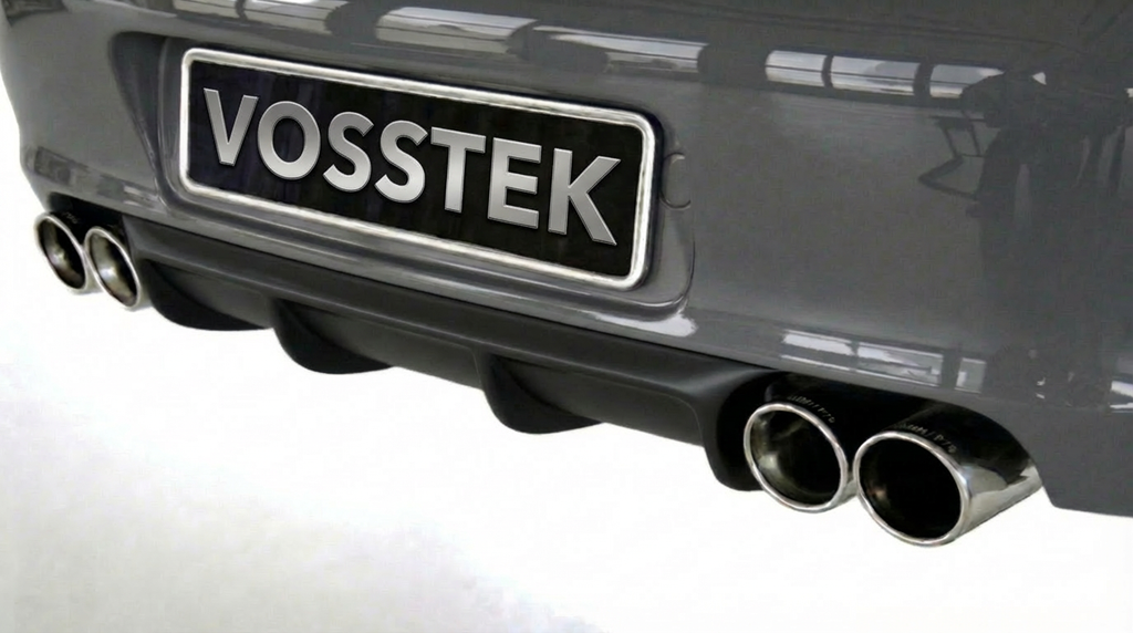 Porsche 997.1 Carrera rear diffuser by BetterBodies Motorsport, RUF/Strosek-style polyurethane for 2005–2008 models.