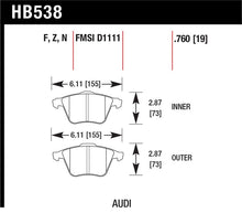 Load image into Gallery viewer, Hawk Performance HB538B.760 FITS: Hawk 2009-2009 Audi A4 Cabriolet HPS 5.0 Front Brake Pads Brake Pads Performance