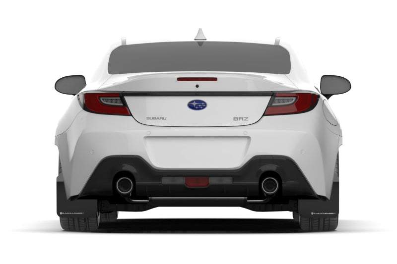 Rally Armor MF99-UR-BLK-WH FITS: 22-25 Subaru BRZ / Toyota GR86 Black UR Mud Flap w/White Logo Mud Flaps