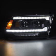 Load image into Gallery viewer, AlphaRex 880561 FITS: 09-18 Ram 1500/2500 PRO-Series Proj Headlights Black w/Sequential Signal and Top/Middle DRL Headlights