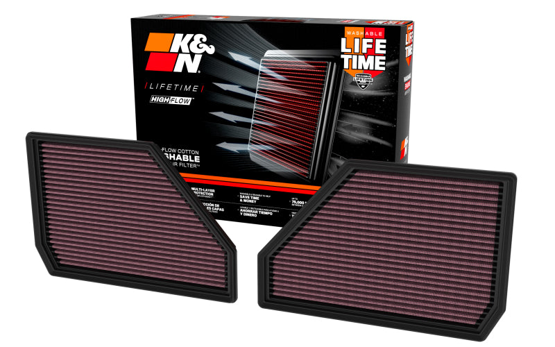 K&N Engineering 33-5144 FITS:K&N 25+ BMW X5 M V8-4.4L High-Flow Replacement Air Filter Air Filters Drop In
