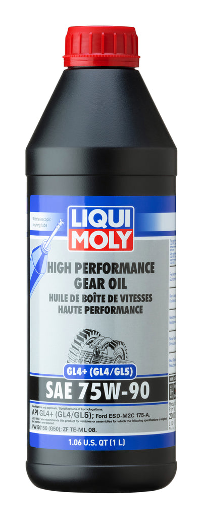 LIQUI MOLY 20012 FITS: 1L High Performance Gear Oil (GL4+) SAE 75W90 Gear Oils