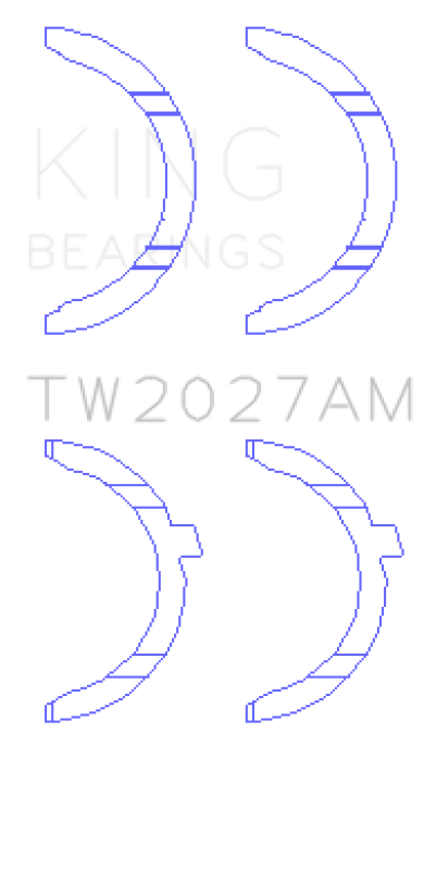 King Engine Bearings TW2027AM FITS:King AUDI AAH, BUG, CCWA,CTBA Thrust Washer Set Bearings