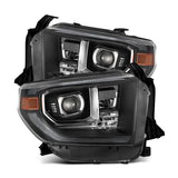 AlphaRex 880840 FITS: 14-21 Toyota Tundra PRO-Series Projector Headlights Black w/Seq. Sig. + DRL Headlights