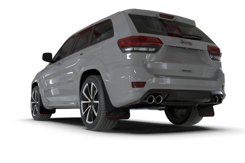 Rally Armor MF134-UR-BLK-MBK FITS: 18-22 Jeep Grand Cherokee SRT Trackhawk Black UR Mud Flap Metallic Black Logo Mud Flaps