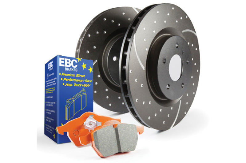 EBC S8KR1160 FITS: S8 Brake Pad and Rotor Kit Brake Rotors Slot & Drilled