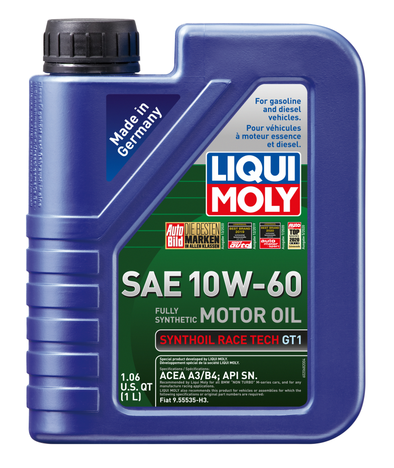 LIQUI MOLY 2068 FITS: 1L Synthoil Race Tech GT1 Motor Oil 10W60 Motor Oils