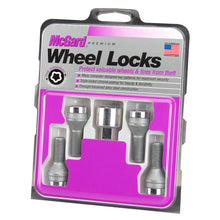 Load image into Gallery viewer, McGard 27000 FITS: Wheel Lock Bolt Set 4pk. (Cone Seat) M14X1.5 / 19mm Hex / 31.0mm Shank Length Chrome Wheel Bolts