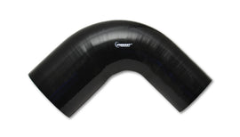 Vibrant 19797 FITS: 3.5in ID x 4in ID x 3.5in Long Gloss Black Silicone 90 Degree Transition Elbow Silicone Couplers & Hoses