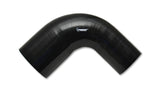 Vibrant 2784 FITS: 3in ID x 3.5in ID x 4in Long Gloss Black Silicone 90 Degree Transition Elbow Silicone Couplers & Hoses