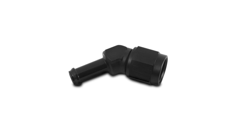 Vibrant 12017 FITS: -8AN to 3/8in Hose Barb 45 Degree Adapter Anodized Black Fittings