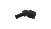 Load image into Gallery viewer, Vibrant 12018 FITS: -8AN to 1/2in Hose Barb 45 Degree Adapter Anodized Black Fittings