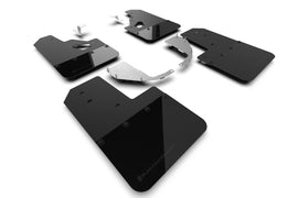 Rally Armor MF85-RR-ST-MBK FITS: 21-25 Ford Bronco (Steel Bmpr + RR NO Rptr/Sprt) Blk Mud Flap w/Met. Blk Logo Mud Flaps