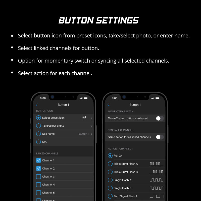 XKGLOW XK-CMD-KIT FITS:XK Glow XKcommand Bluetooth Switch Panel for Lights 12V Accessory Offroad Switch Panels