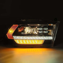 Load image into Gallery viewer, AlphaRex 880524 FITS: 09-18 Dodge Ram 1500HD PRO-Series Proj Headlights Plank Style Alpha Black w/Seq Signal/DRL Headlights