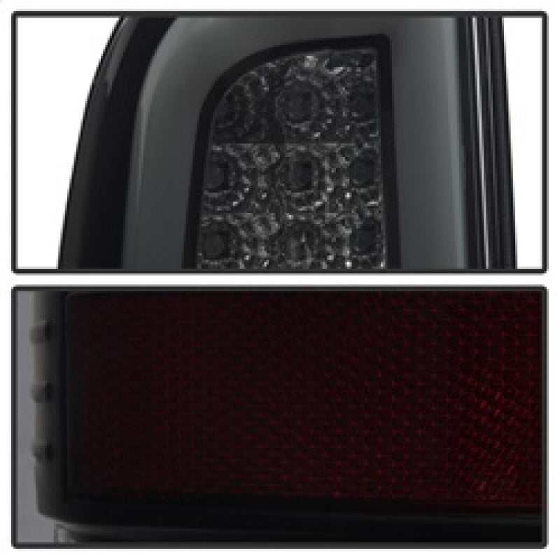 SPYDER 5084729 FITS: 08-16 Ford Super Duty F-250 V3 Light Bar LED Tail Lights Blk Smoke ALT-YD-FS07V3-LBLED-BSM Tail Lights