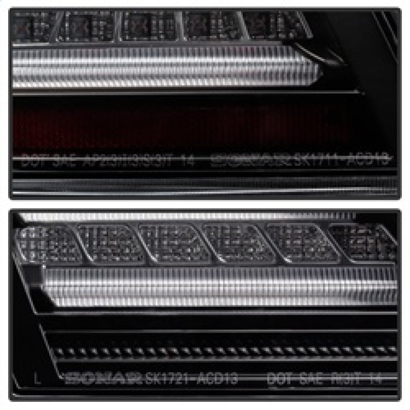SPYDER 5082053 FITS: Honda Accord 2013-2015 4DR LED Tail Lights Black ALT-YD-HA13LED-LED-BK Tail Lights