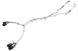 AWE Tuning 3010-43062 FITS: Audi B9 S5 Sportback Track Edition Exhaust Non-Resonated (Black 102mm Tips) Catback
