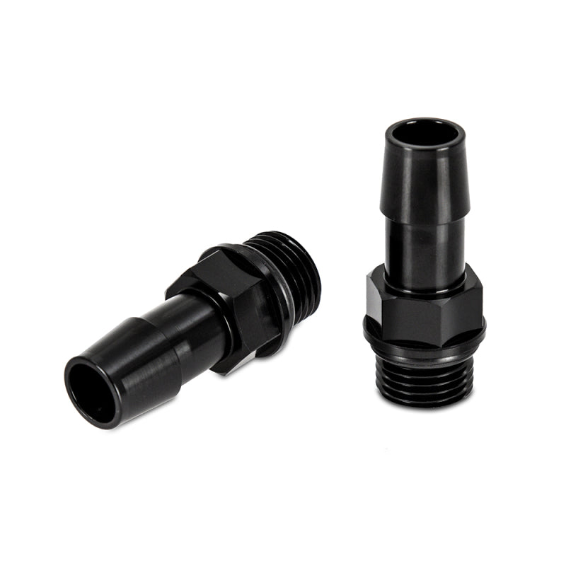 Mishimoto MMFT-M16-12BK FITS: 16X1.5 TO 1/2in. Hose Barb Aluminum Fittings (Pack of 2) Fittings