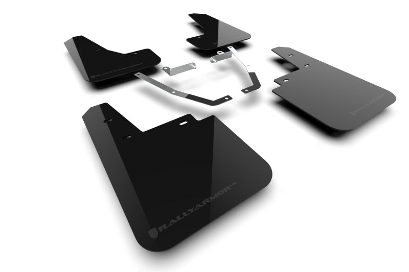 Rally Armor MF116-UR-BLK-GRY FITS: 24-25 Subaru Crosstrek (Wilderness Only) Black UR Mud Flap W/Grey Logo-No Drilling Req Mud Flaps