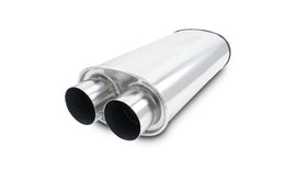 Vibrant 10535 FITS: Universal Streetpower 2.5in Stainless Steel Dual In-Out Oval Muffler Muffler