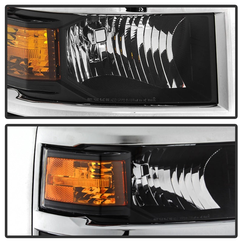 SPYDER 9042447 FITS:xTune 14-15 Chevy Silverado 1500 (New Body) OEM Style Headlights w/Trim Blk (HD-JH-CS14-CC-BK) Headlights