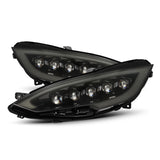 AlphaRex 880878 FITS: 12-21 Tesla Model S NOVA LED Proj Headlights Alpha-Black w/Actv Light & Seq.Sig / SB DRL Headlights